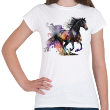 PRINTFASHION Lovas - Női póló - Fehér női póló