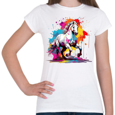 PRINTFASHION Lovas - Női póló - Fehér női póló
