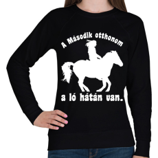 PRINTFASHION lovas - Női pulóver - Fekete