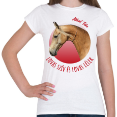 PRINTFASHION Lovas szív - Akhal Teke - Női póló - Fehér