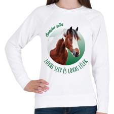 PRINTFASHION Lovas szív - Amerikai foltos - Női pulóver - Fehér női pulóver, kardigán