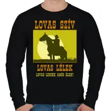 PRINTFASHION LOVAS SZÍV - Férfi pulóver - Fekete férfi pulóver, kardigán