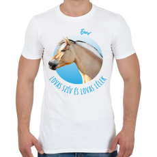 PRINTFASHION Lovas szív - Fjord - Férfi póló - Fehér