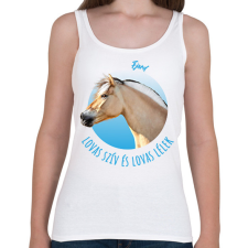 PRINTFASHION Lovas szív - Fjord - Női atléta - Fehér női trikó