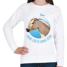 PRINTFASHION Lovas szív - Fjord - Női pulóver - Fehér női pulóver, kardigán