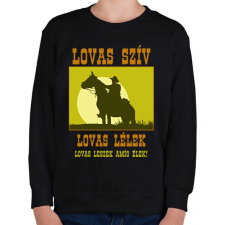 PRINTFASHION LOVAS SZÍV - Gyerek pulóver - Fekete gyerek pulóver, kardigán