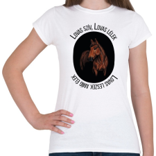 PRINTFASHION Lovas szív Lovas lélek - Női póló - Fehér női póló
