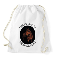 PRINTFASHION Lovas szív Lovas lélek - Sportzsák, Tornazsák - Fehér tornazsák