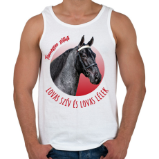 PRINTFASHION Lovas szív - Tennessee sétáló - Férfi atléta - Fehér