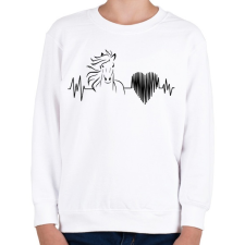 PRINTFASHION Lovas szívdobbanás - Gyerek pulóver - Fehér gyerek pulóver, kardigán