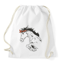 PRINTFASHION Lovas ugrás - Sportzsák, Tornazsák - Fehér tornazsák