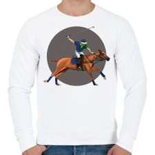 PRINTFASHION Lovaspóló - Férfi pulóver - Fehér férfi pulóver, kardigán