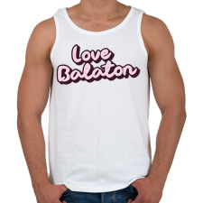 PRINTFASHION Love Balaton - Férfi atléta - Fehér atléta, trikó
