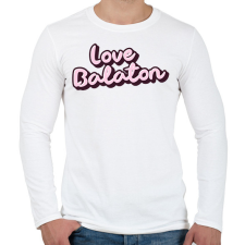 PRINTFASHION Love Balaton - Férfi hosszú ujjú póló - Fehér férfi póló