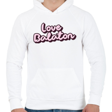 PRINTFASHION Love Balaton - Férfi kapucnis pulóver - Fehér