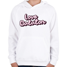 PRINTFASHION Love Balaton - Gyerek kapucnis pulóver - Fehér gyerek pulóver, kardigán
