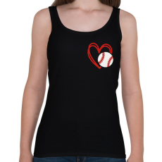 PRINTFASHION Love baseball - Női atléta - Fekete