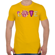 PRINTFASHION Love cheerleader - Férfi póló - Sárga férfi póló