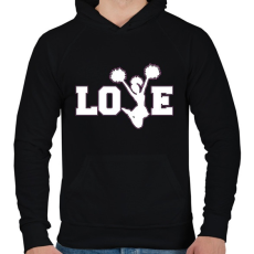 PRINTFASHION Love Cheerleading - Férfi kapucnis pulóver - Fekete
