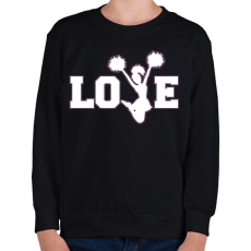 PRINTFASHION Love Cheerleading - Gyerek pulóver - Fekete