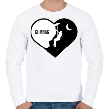 PRINTFASHION Love climbing - Férfi pulóver - Fehér férfi pulóver, kardigán