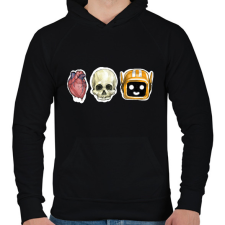 PRINTFASHION Love Death + Robots - Férfi kapucnis pulóver - Fekete férfi pulóver, kardigán