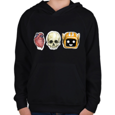 PRINTFASHION Love Death + Robots - Gyerek kapucnis pulóver - Fekete