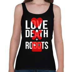 PRINTFASHION Love Death + Robots logo - Női atléta - Fekete