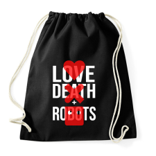 PRINTFASHION Love Death + Robots logo - Sportzsák, Tornazsák - Fekete tornazsák