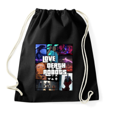 PRINTFASHION Love Death & Robots - Sportzsák, Tornazsák - Fekete tornazsák