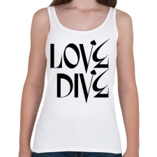 PRINTFASHION Love Dive - Női atléta - Fehér női trikó