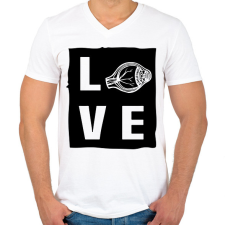 PRINTFASHION Love - Eyedoctor - Férfi V-nyakú póló - Fehér férfi póló