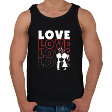 PRINTFASHION Love felirat - Férfi atléta - Fekete