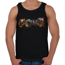 PRINTFASHION LOVE feliratos - szerelmes ajándék párodnak - Férfi atléta - Fekete atléta, trikó