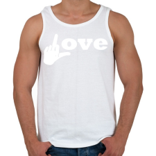 PRINTFASHION love - Férfi atléta - Fehér atléta, trikó