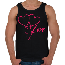 PRINTFASHION Love - Férfi atléta - Fekete atléta, trikó