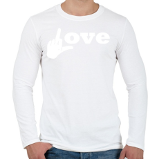 PRINTFASHION love - Férfi hosszú ujjú póló - Fehér