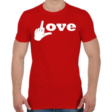 PRINTFASHION love - Férfi póló - Piros férfi póló