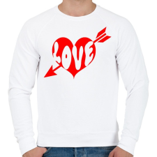PRINTFASHION LOVE - Férfi pulóver - Fehér férfi pulóver, kardigán