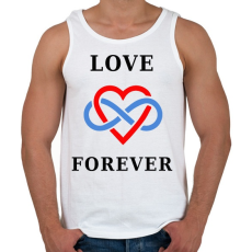 PRINTFASHION LOVE FOREVER2 - Férfi atléta - Fehér