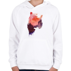 PRINTFASHION Love forever - Gyerek kapucnis pulóver - Fehér