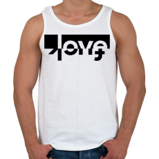 PRINTFASHION Love/Fuck - Férfi atléta - Fehér