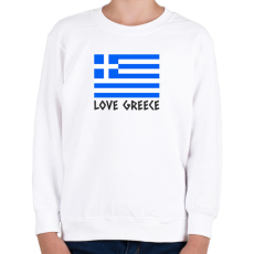 PRINTFASHION LOVE GREECE - Gyerek pulóver - Fehér