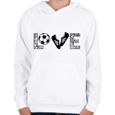 PRINTFASHION Love - Gyerek kapucnis pulóver - Fehér gyerek pulóver, kardigán