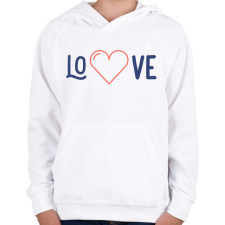 PRINTFASHION LOVE - Gyerek kapucnis pulóver - Fehér gyerek pulóver, kardigán