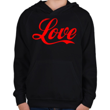 PRINTFASHION Love - Gyerek kapucnis pulóver - Fekete gyerek pulóver, kardigán
