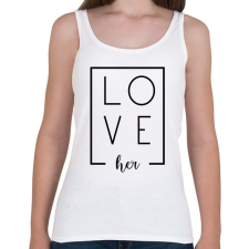 PRINTFASHION LOVE her páros 1 - Női atléta - Fehér női trikó