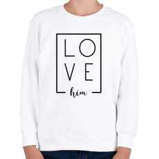 PRINTFASHION LOVE him páros 1 - Gyerek pulóver - Fehér