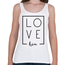 PRINTFASHION LOVE him páros 1 - Női atléta - Fehér női trikó