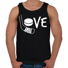 PRINTFASHION Love hockey - Férfi atléta - Fekete